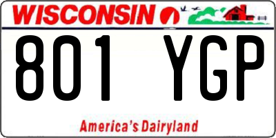 WI license plate 801YGP