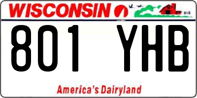 WI license plate 801YHB