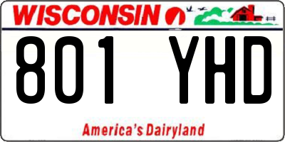 WI license plate 801YHD