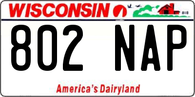 WI license plate 802NAP