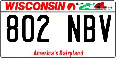 WI license plate 802NBV
