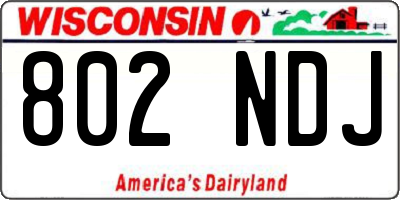 WI license plate 802NDJ