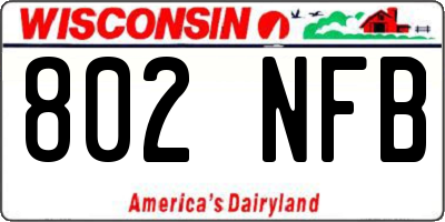 WI license plate 802NFB