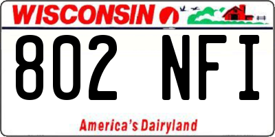 WI license plate 802NFI