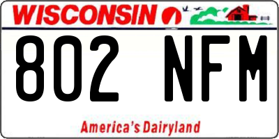 WI license plate 802NFM