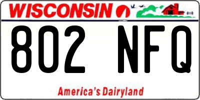 WI license plate 802NFQ