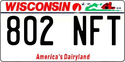 WI license plate 802NFT