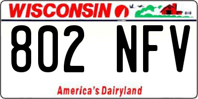 WI license plate 802NFV