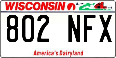 WI license plate 802NFX