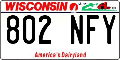 WI license plate 802NFY