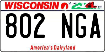 WI license plate 802NGA