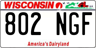 WI license plate 802NGF