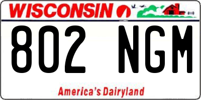WI license plate 802NGM