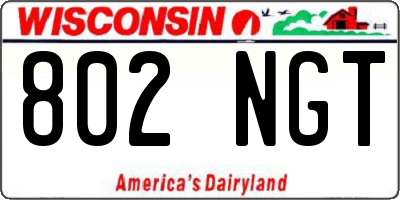 WI license plate 802NGT