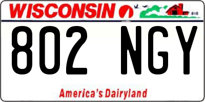 WI license plate 802NGY