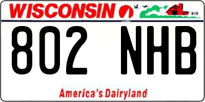 WI license plate 802NHB