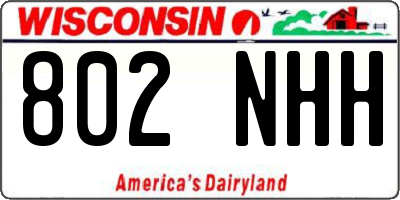 WI license plate 802NHH
