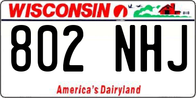 WI license plate 802NHJ