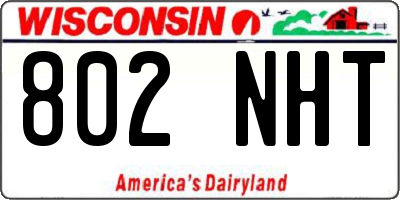 WI license plate 802NHT