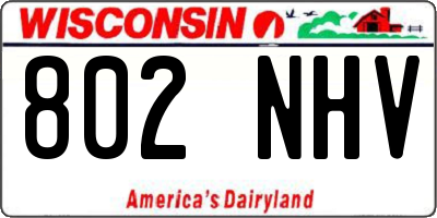 WI license plate 802NHV