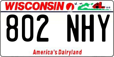 WI license plate 802NHY