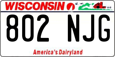 WI license plate 802NJG