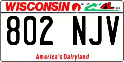 WI license plate 802NJV