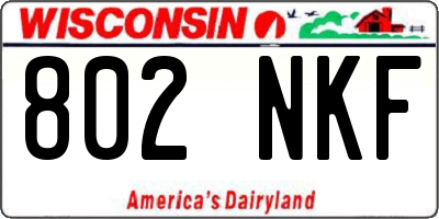 WI license plate 802NKF