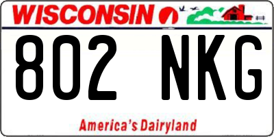 WI license plate 802NKG