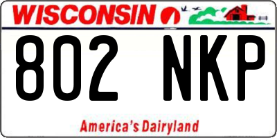 WI license plate 802NKP