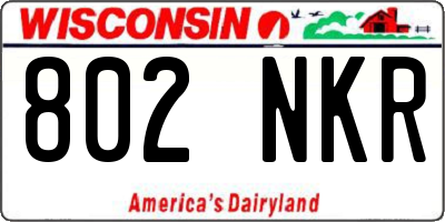 WI license plate 802NKR