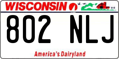 WI license plate 802NLJ