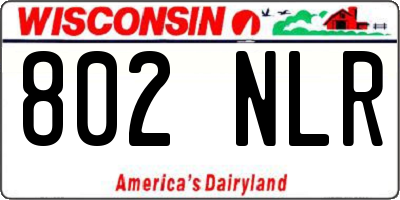 WI license plate 802NLR