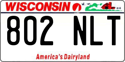 WI license plate 802NLT