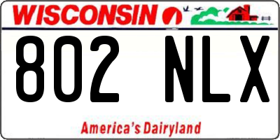 WI license plate 802NLX