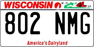 WI license plate 802NMG