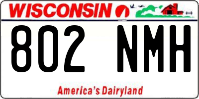 WI license plate 802NMH