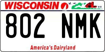 WI license plate 802NMK