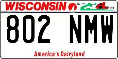 WI license plate 802NMW