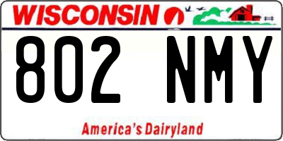 WI license plate 802NMY