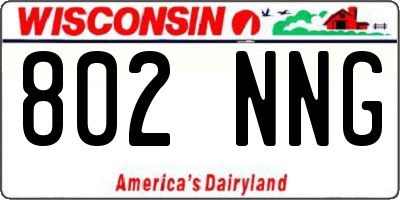 WI license plate 802NNG