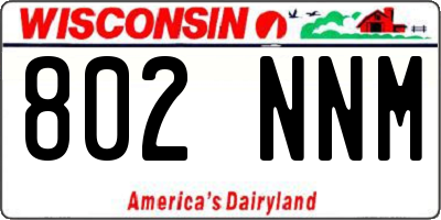 WI license plate 802NNM