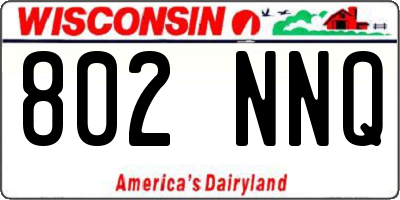 WI license plate 802NNQ