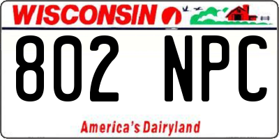WI license plate 802NPC