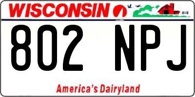 WI license plate 802NPJ