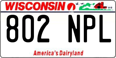 WI license plate 802NPL