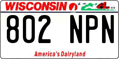 WI license plate 802NPN