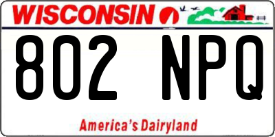 WI license plate 802NPQ