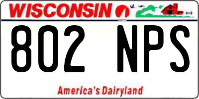 WI license plate 802NPS