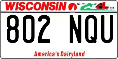 WI license plate 802NQU